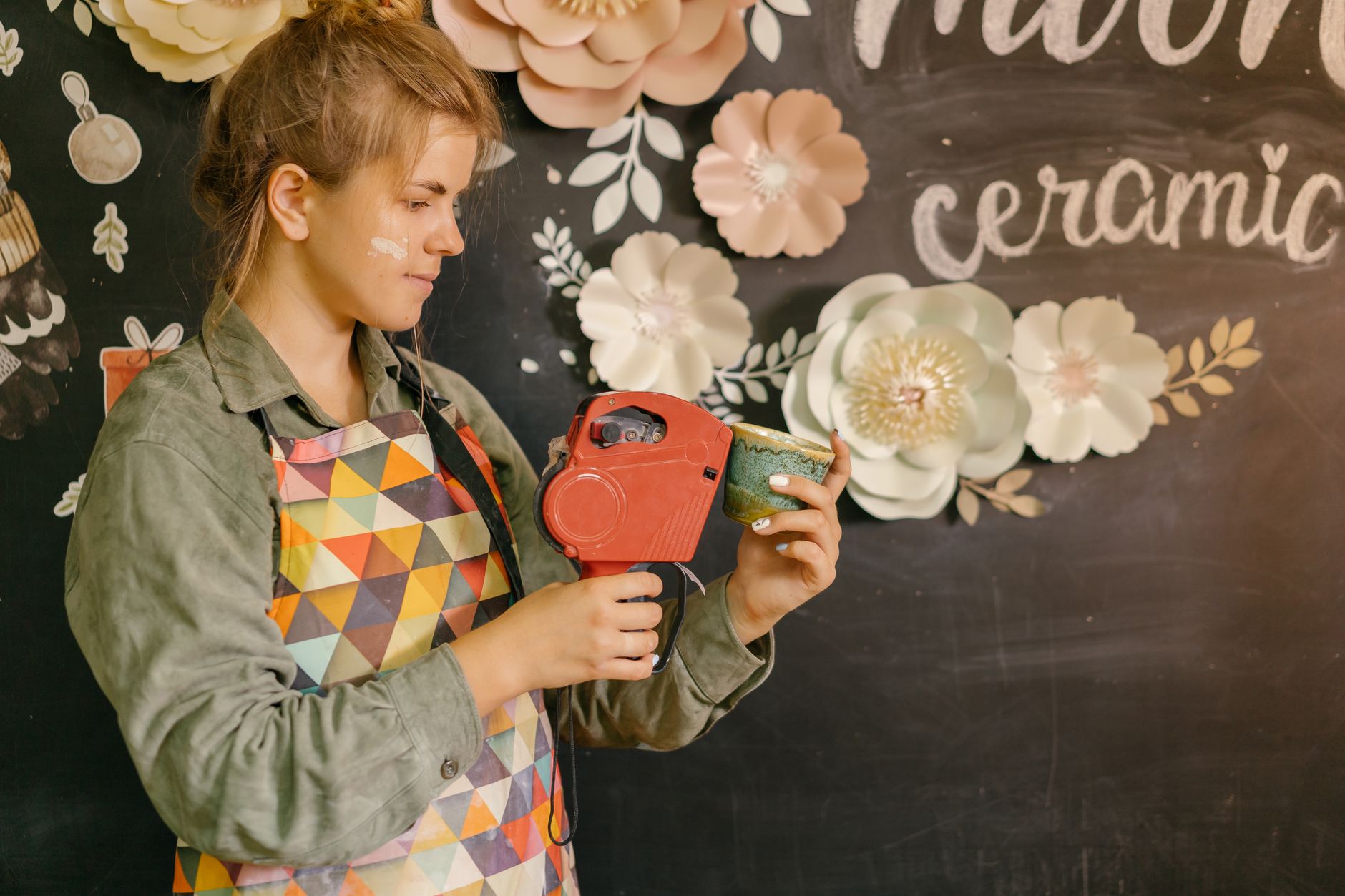 Labelmaker — voorbeeldfoto ter illustratie